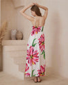 Zahra Maxi Dress - White/Pink Floral