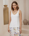 Singlet V-Neck - White