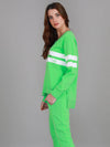 Theresa Two Stripe Sweater - Apple Green