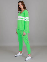 Theresa Two Stripe Sweater - Apple Green