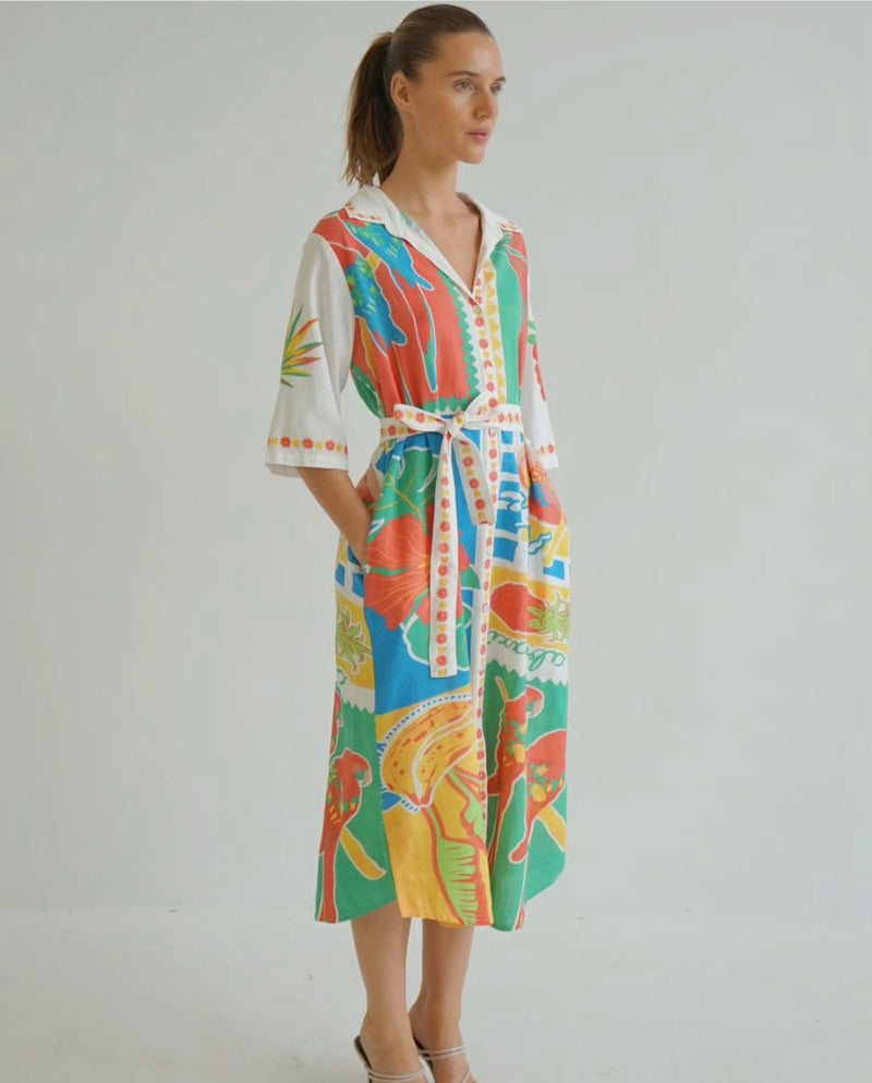 Jungle Bloom Dress - Multi