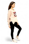 Suzie Sweater-Evil Eye By Wilma Wyld - Pink/Blush