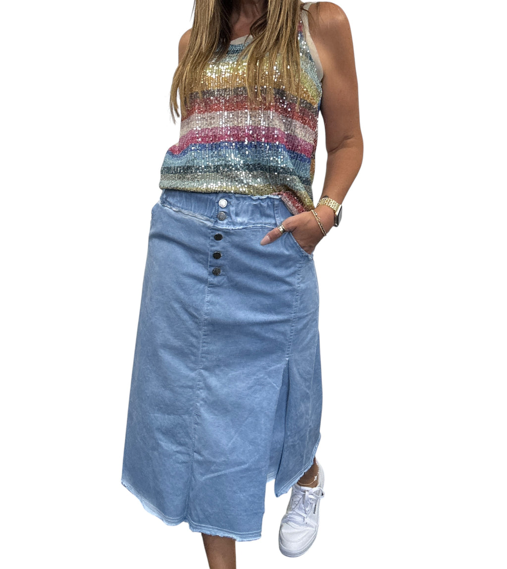 Tropea Skirt - Blue Jeans