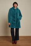 Anais Coat Long Philly - Sea Blue