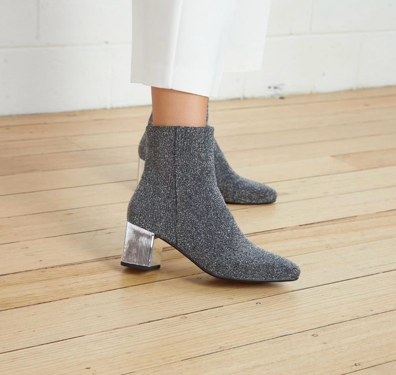 Glam Ankle Boot - Gunmetal