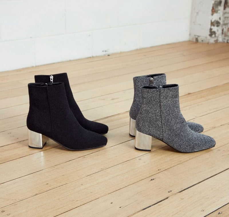 Glam Ankle Boot - Gunmetal