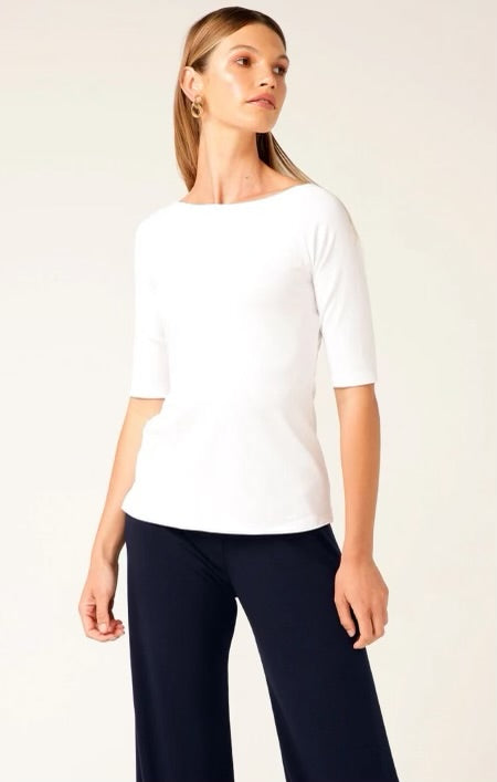 Sacha Drake 3/4 Sleeve Top - White